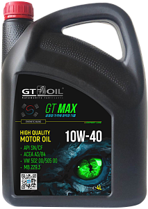 GT MAX SAE 10W-40 API SN/CF